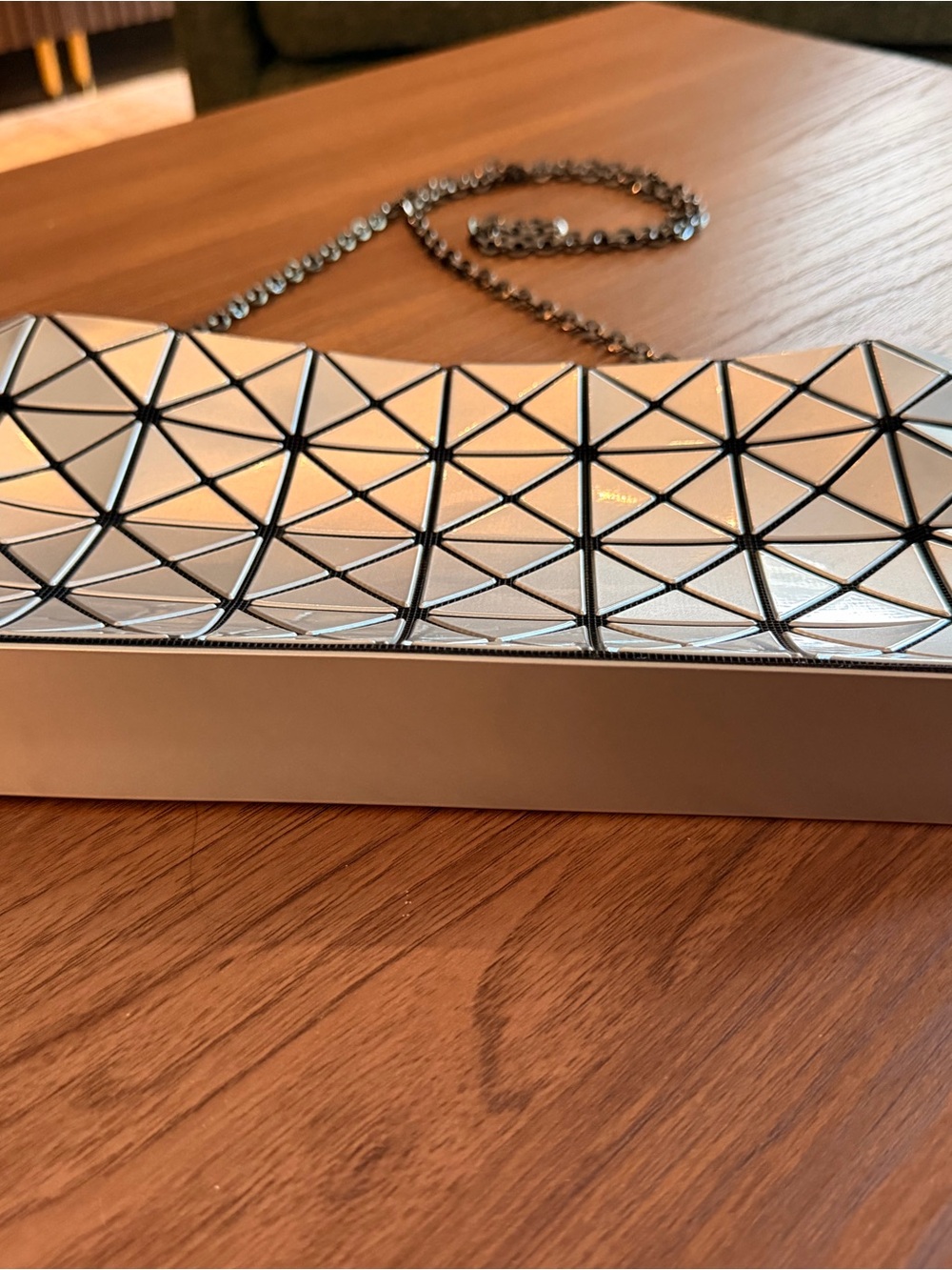 BaoBao by Issey Miyake silver crossbody bag shoulder bag Platinum Prism - Picture 4 of 12